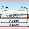 Prozor krovni Fiamma Turbo-vent 12v 40x40