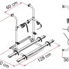 440214_1 nosač za bicikle fiamma Nosač za bicikle Fiamma Bike Pro za 2 bicikla ( mogućnost i za 4 bicikla)