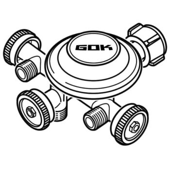 regulator za plin -2 Regulator za plin GOK 30mbar - 3 izlaza