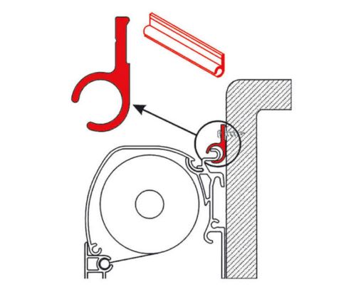 šina za keder-2 Šina aluminijska za keder 7,5mm