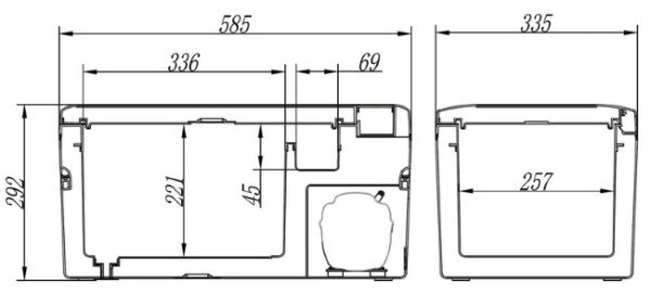 Hladnjak kompresorski 20 lit -5 Hladnjak kompresorski Style'N'Cool 20 litara