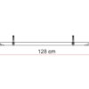 šina za nosač za bicikl-2 Šina za bicikl Fiamma 128cm