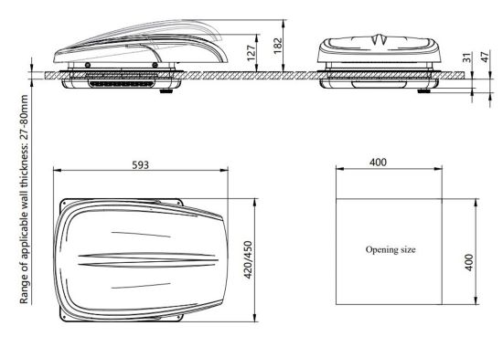 Krovni prozor ventilator Vechline-2 Prozor ventilator krovni Vechline Luxoso Cristall 40x40