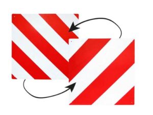 PLOČA UPOZORENJA ITALIJA ŠPANJOLSKA Ploča upozorenja 50x50 za Italiju i Španjolsku - dvostrana